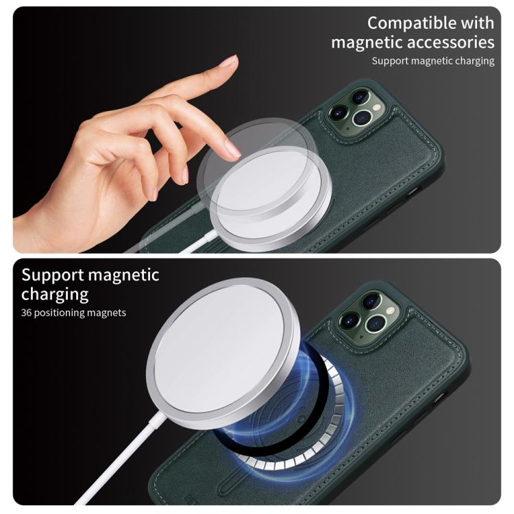 For iPhone 11 Pro Max BETOPNICE Vertical Flip Detachable MagSafe Wallet Phone Case