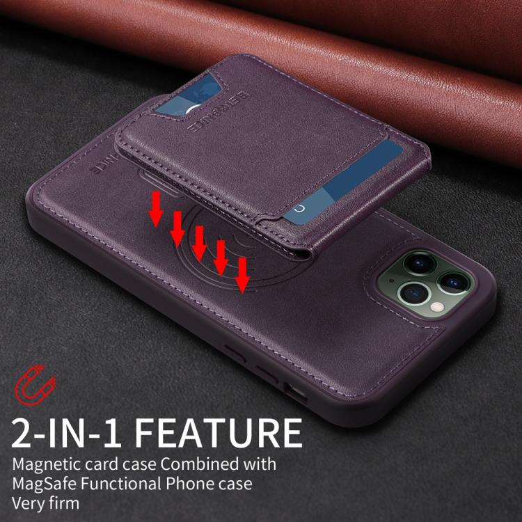 For iPhone 11 Pro Max BETOPNICE Vertical Flip Detachable MagSafe Wallet Phone Case