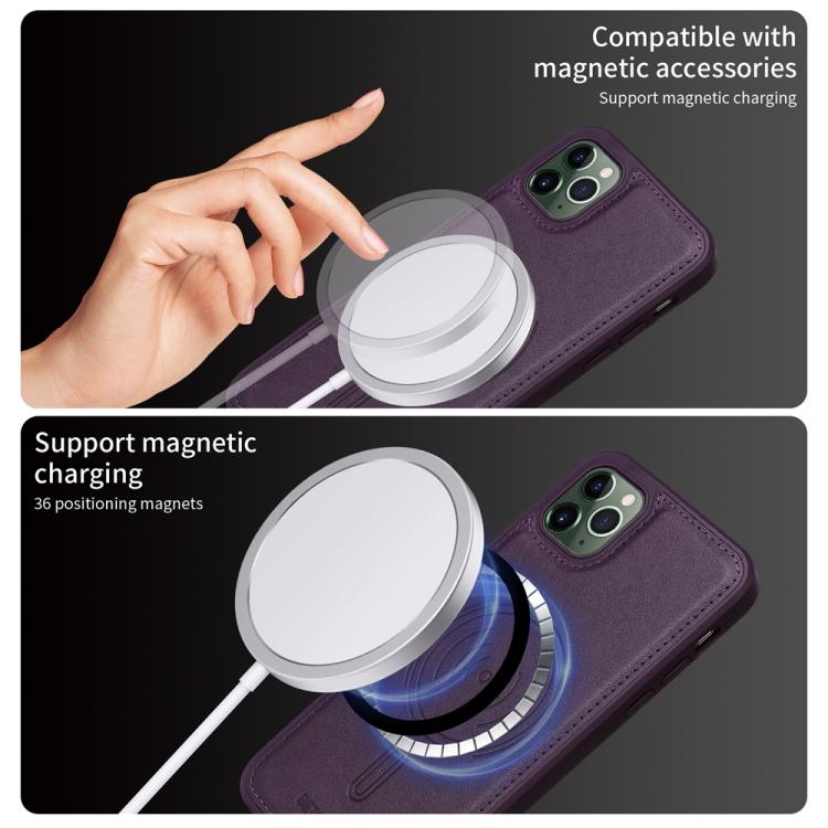 For iPhone 11 Pro Max BETOPNICE Vertical Flip Detachable MagSafe Wallet Phone Case