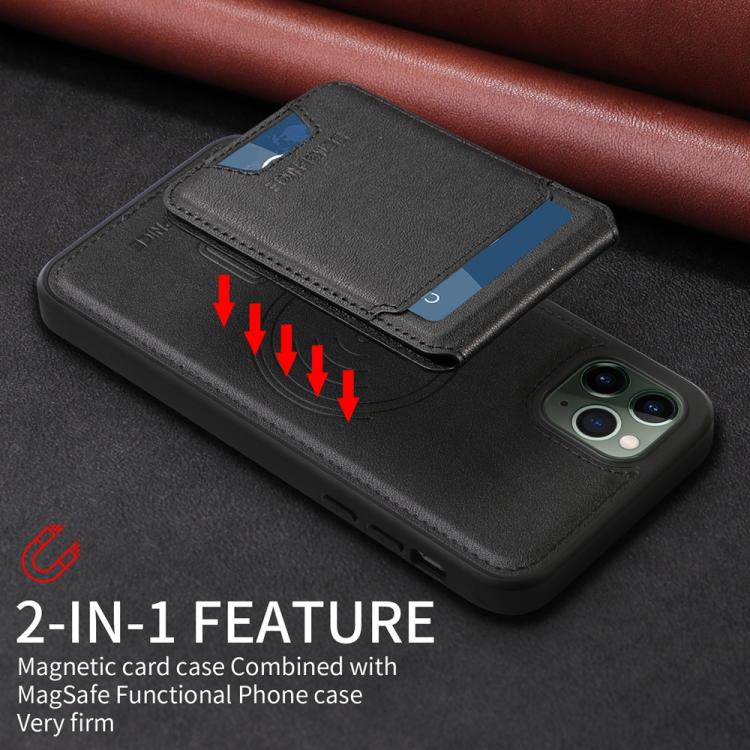 For iPhone 11 Pro Max BETOPNICE Vertical Flip Detachable MagSafe Wallet Phone Case