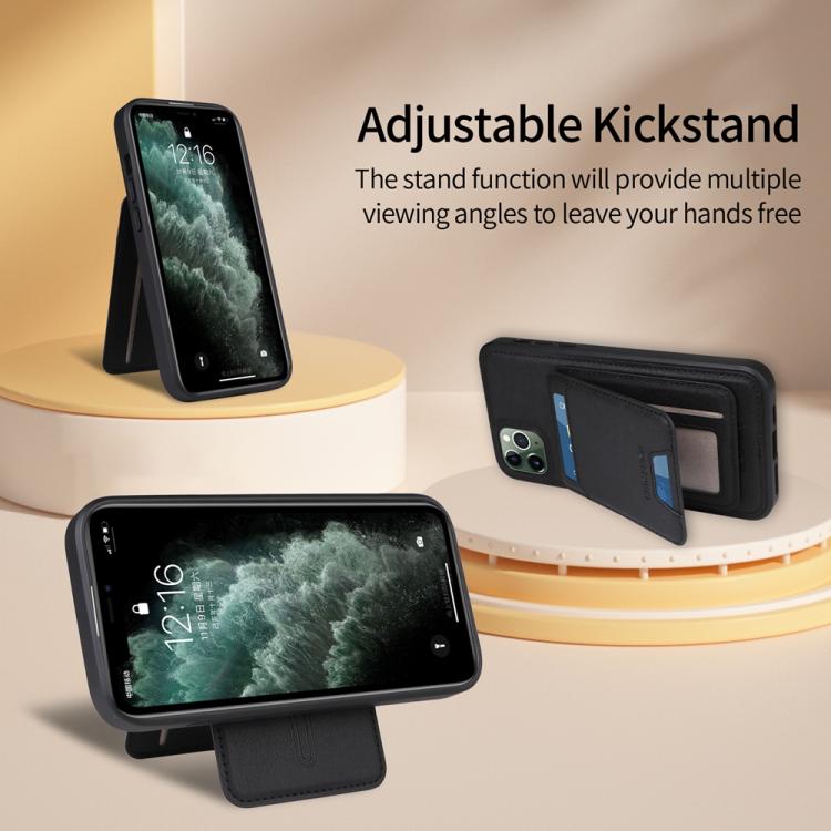 For iPhone 11 Pro Max BETOPNICE Vertical Flip Detachable MagSafe Wallet Phone Case