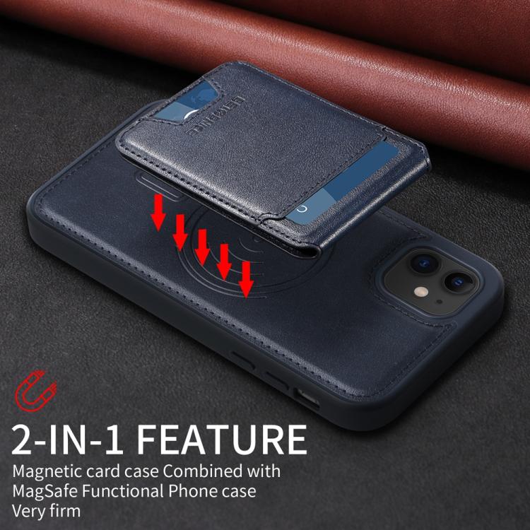 For iPhone 11 BETOPNICE Vertical Flip Detachable MagSafe Wallet Phone Case