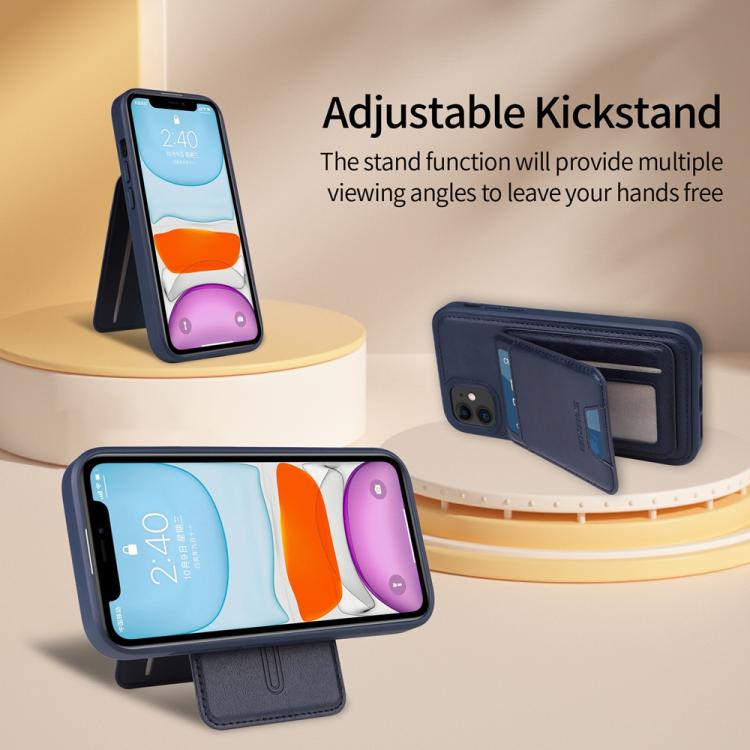 For iPhone 11 BETOPNICE Vertical Flip Detachable MagSafe Wallet Phone Case