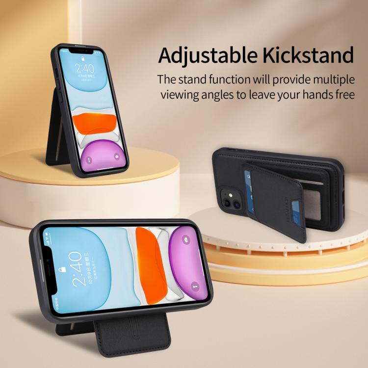 For iPhone 11 BETOPNICE Vertical Flip Detachable MagSafe Wallet Phone Case