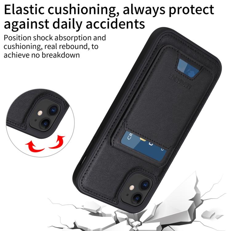 For iPhone 11 BETOPNICE Vertical Flip Detachable MagSafe Wallet Phone Case
