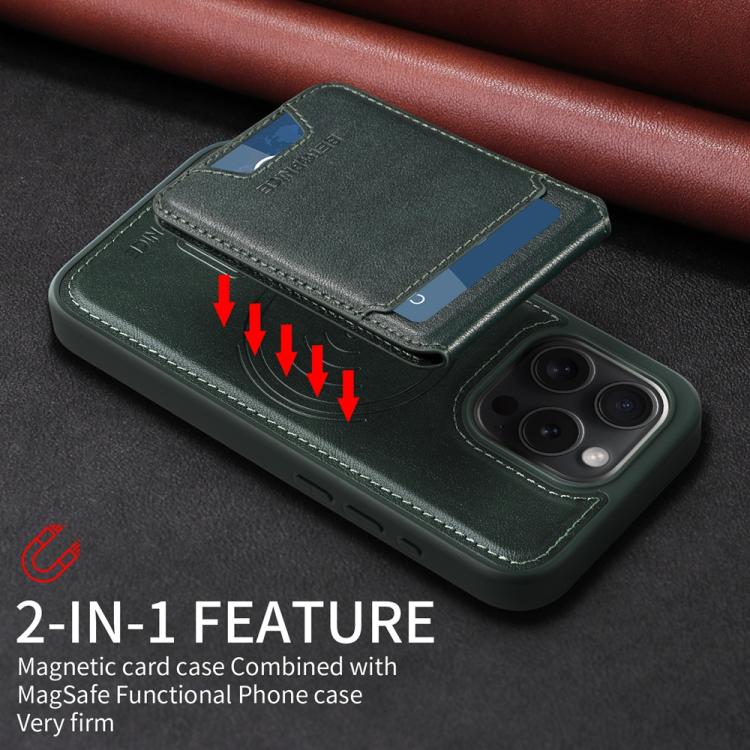 For iPhone 15 Pro BETOPNICE Vertical Flip Detachable MagSafe Wallet Phone Case