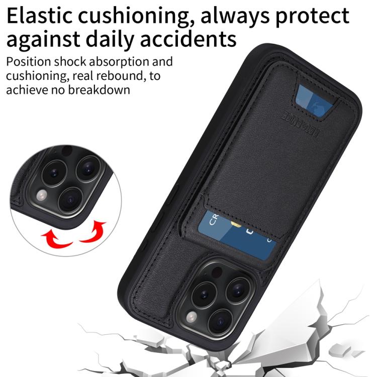 For iPhone 15 Pro BETOPNICE Vertical Flip Detachable MagSafe Wallet Phone Case