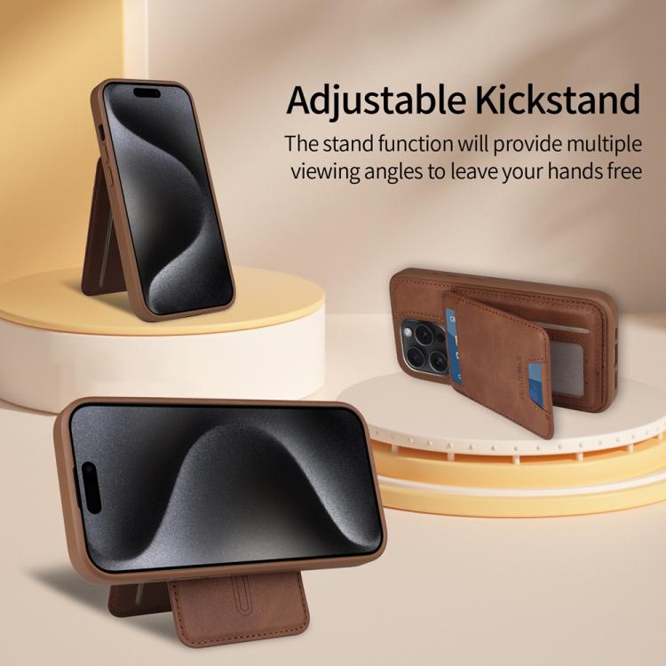 For iPhone 15 Pro BETOPNICE Vertical Flip Detachable MagSafe Wallet Phone Case