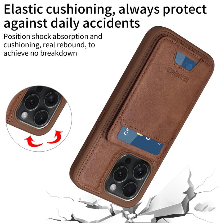 For iPhone 15 Pro BETOPNICE Vertical Flip Detachable MagSafe Wallet Phone Case