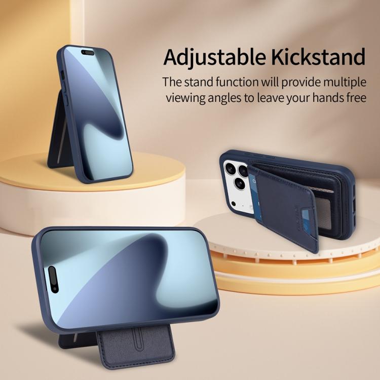 For iPhone 17 Pro BETOPNICE Vertical Flip Detachable MagSafe Wallet Phone Case