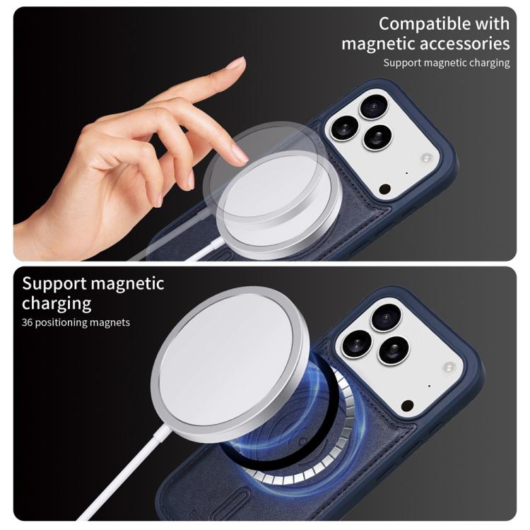 For iPhone 17 Pro BETOPNICE Vertical Flip Detachable MagSafe Wallet Phone Case