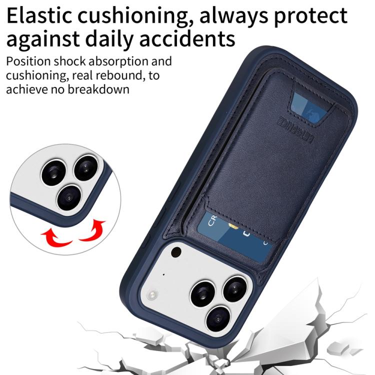 For iPhone 17 Pro BETOPNICE Vertical Flip Detachable MagSafe Wallet Phone Case