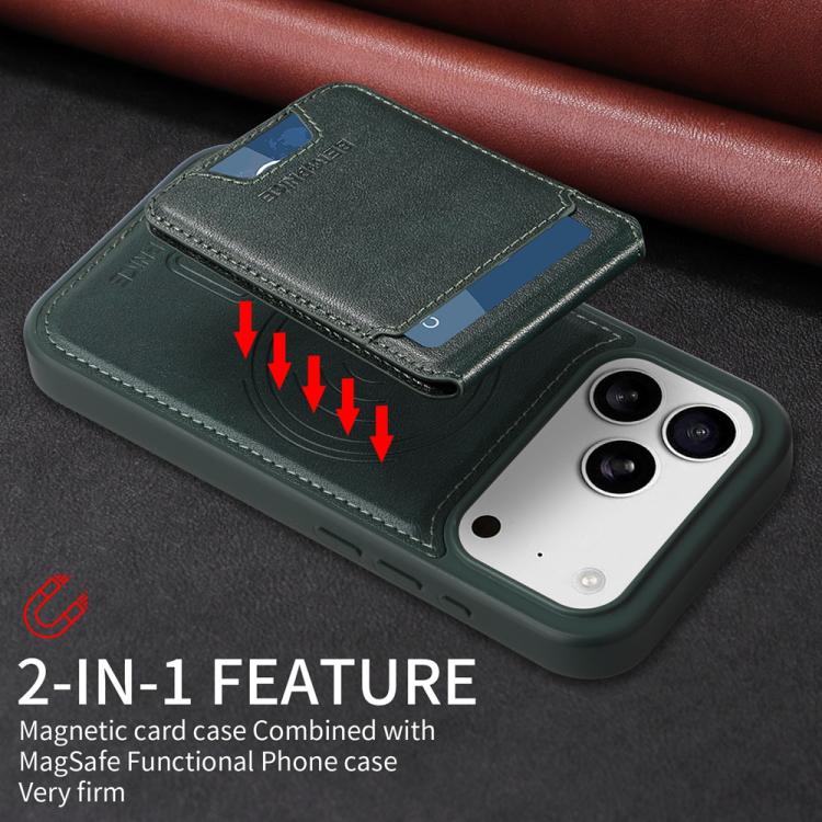 For iPhone 17 Pro BETOPNICE Vertical Flip Detachable MagSafe Wallet Phone Case