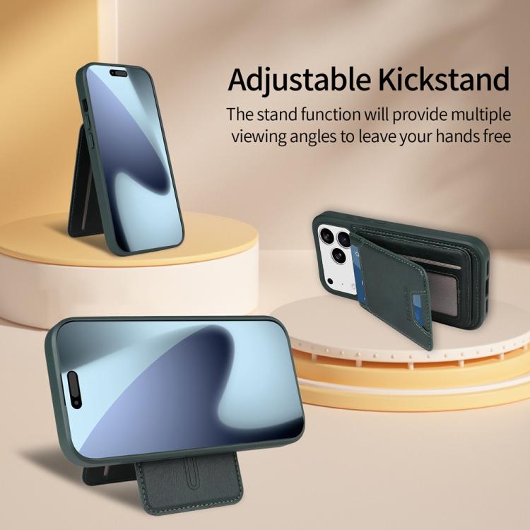For iPhone 17 Pro BETOPNICE Vertical Flip Detachable MagSafe Wallet Phone Case