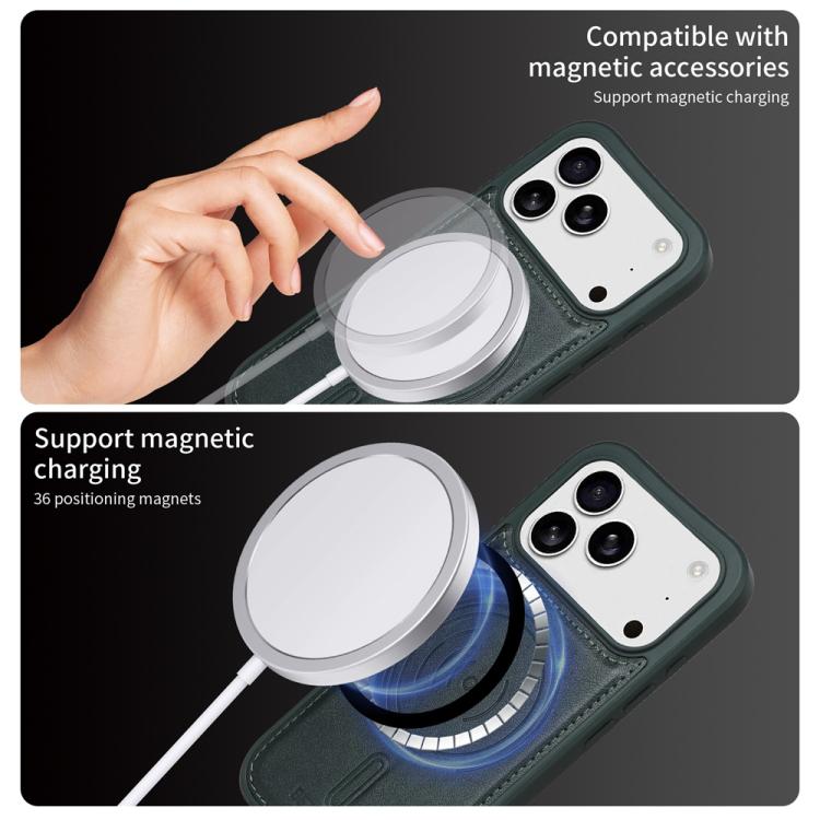 For iPhone 17 Pro BETOPNICE Vertical Flip Detachable MagSafe Wallet Phone Case