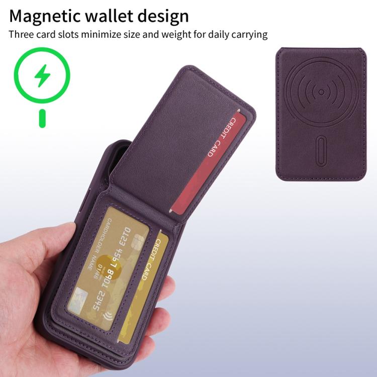 For iPhone 17 Pro BETOPNICE Vertical Flip Detachable MagSafe Wallet Phone Case