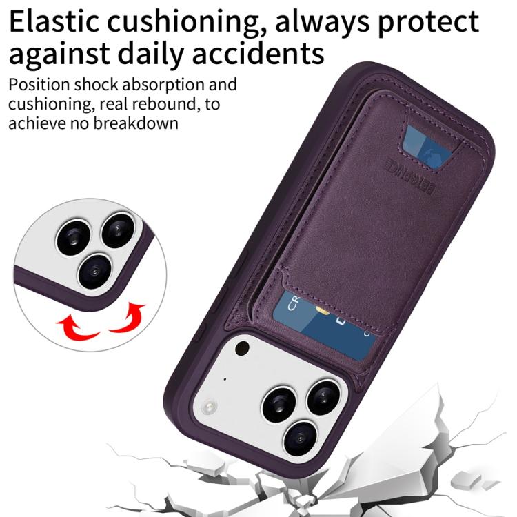 For iPhone 17 Pro BETOPNICE Vertical Flip Detachable MagSafe Wallet Phone Case