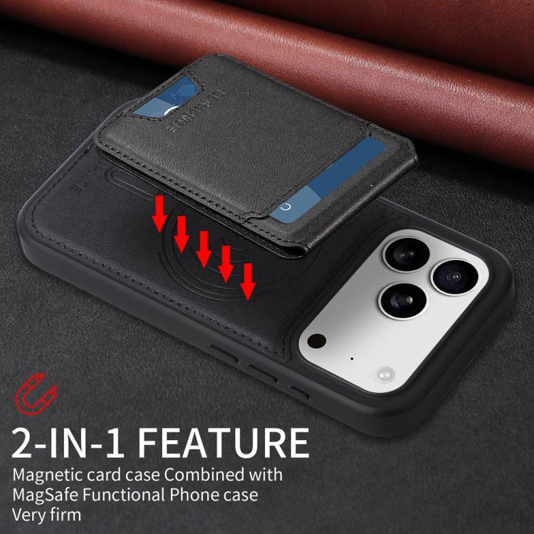For iPhone 17 Pro BETOPNICE Vertical Flip Detachable MagSafe Wallet Phone Case