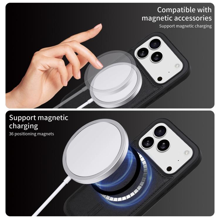 For iPhone 17 Pro BETOPNICE Vertical Flip Detachable MagSafe Wallet Phone Case