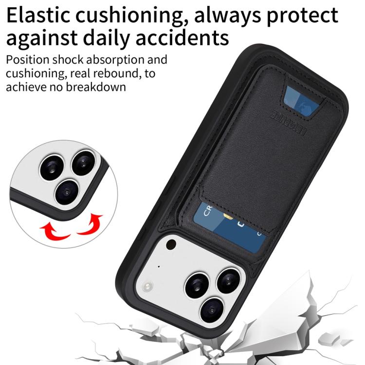 For iPhone 17 Pro BETOPNICE Vertical Flip Detachable MagSafe Wallet Phone Case