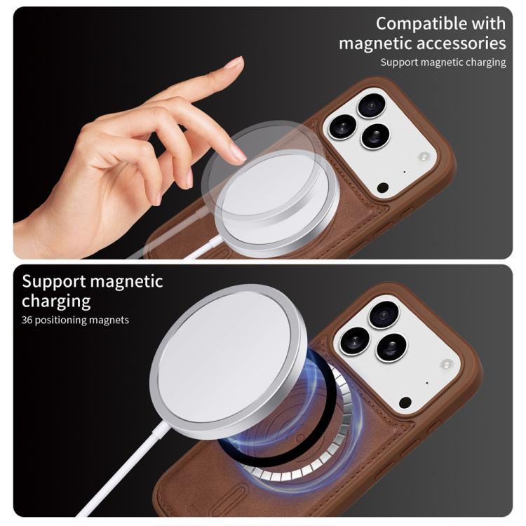 For iPhone 17 Pro BETOPNICE Vertical Flip Detachable MagSafe Wallet Phone Case