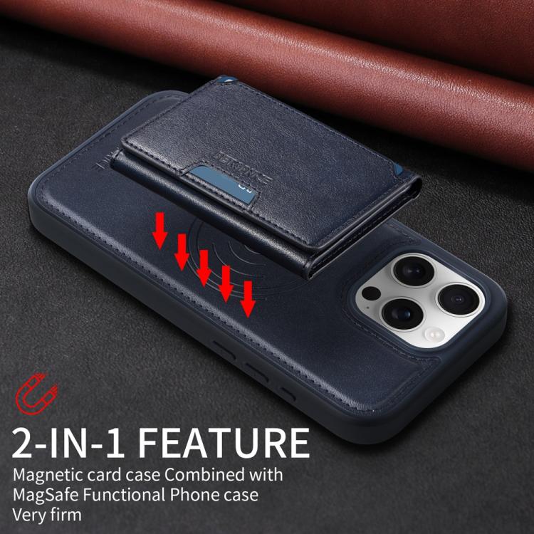 For iPhone 16 Pro Max BETOPNICE Horizontal Flip Detachable MagSafe Wallet Phone Case