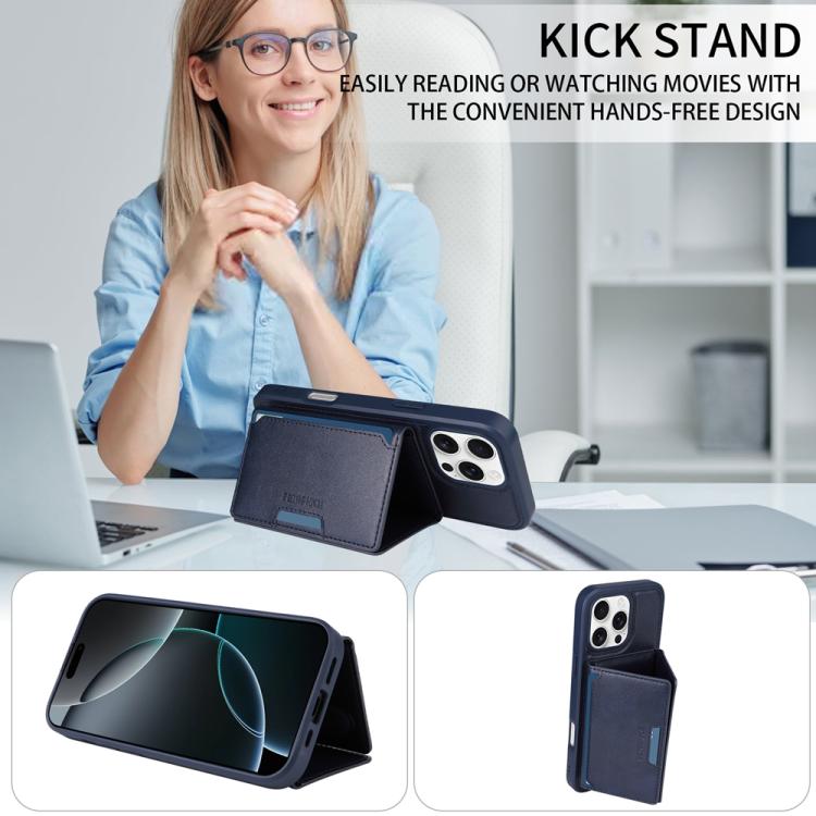 For iPhone 16 Pro Max BETOPNICE Horizontal Flip Detachable MagSafe Wallet Phone Case