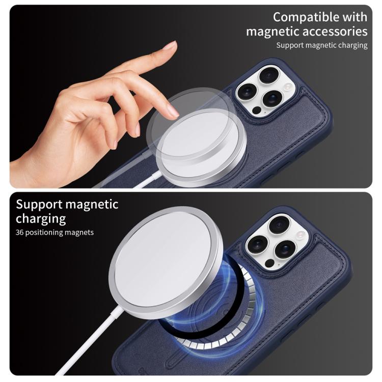 For iPhone 16 Pro Max BETOPNICE Horizontal Flip Detachable MagSafe Wallet Phone Case