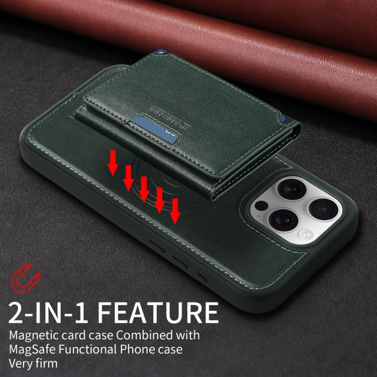 For iPhone 16 Pro Max BETOPNICE Horizontal Flip Detachable MagSafe Wallet Phone Case