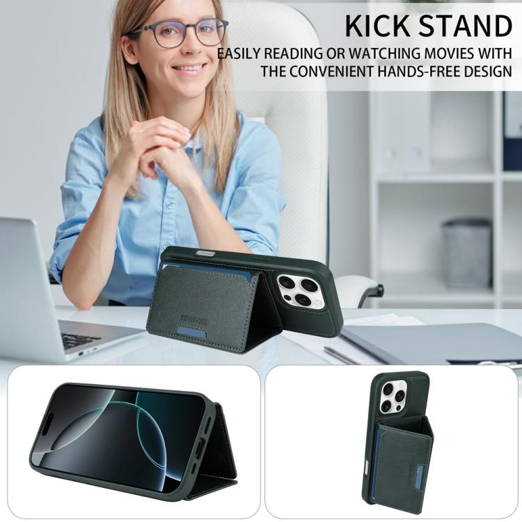 For iPhone 16 Pro Max BETOPNICE Horizontal Flip Detachable MagSafe Wallet Phone Case