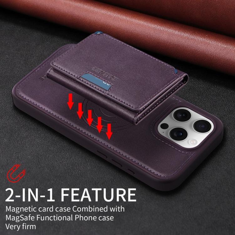 For iPhone 16 Pro Max BETOPNICE Horizontal Flip Detachable MagSafe Wallet Phone Case