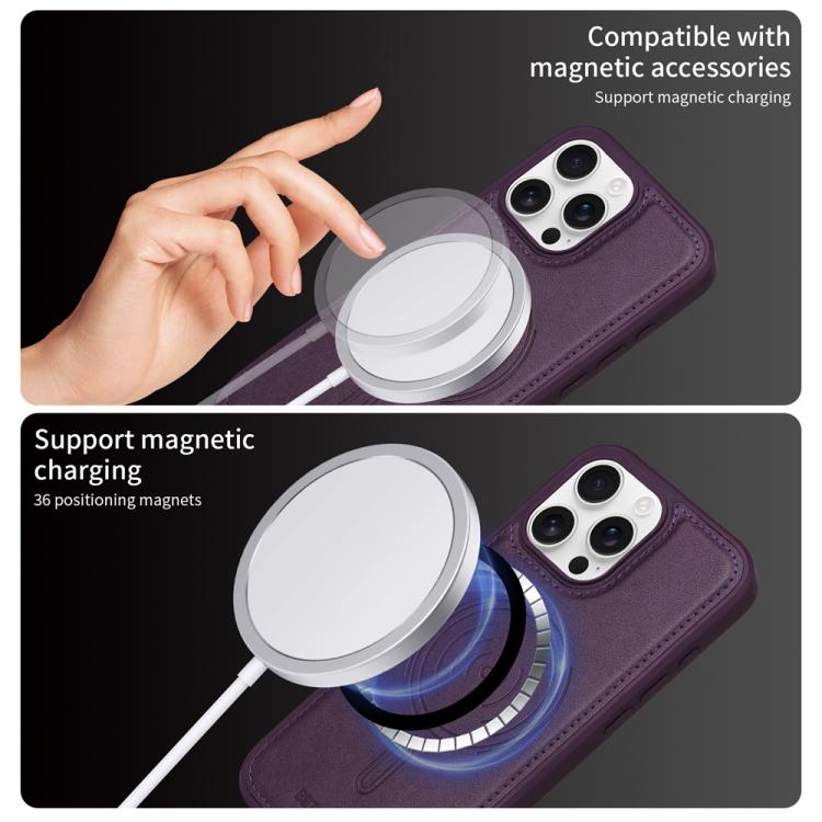 For iPhone 16 Pro Max BETOPNICE Horizontal Flip Detachable MagSafe Wallet Phone Case