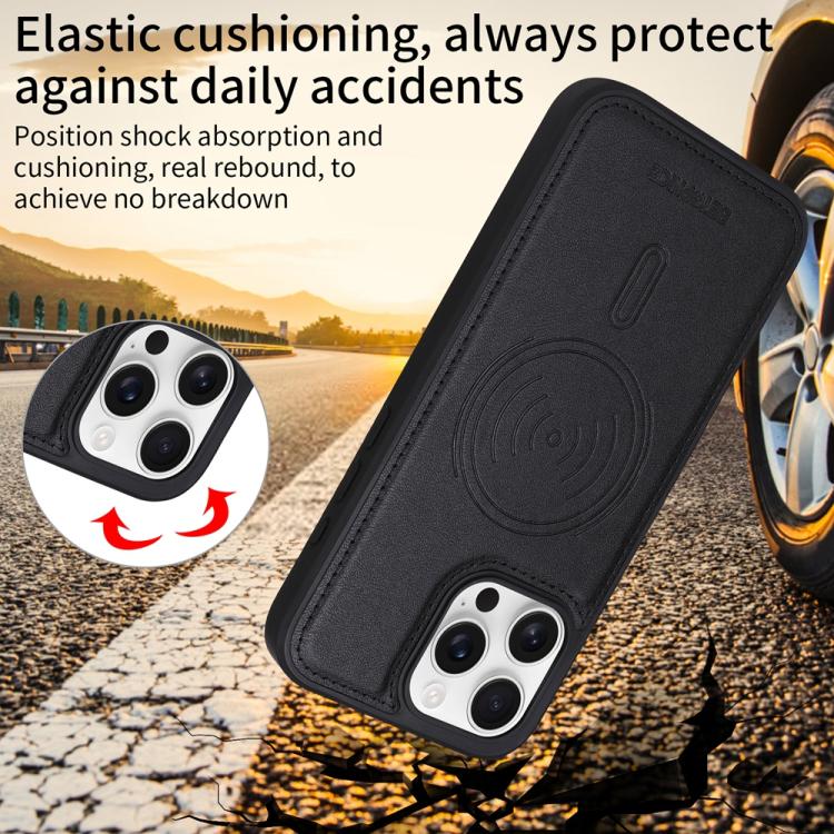 For iPhone 16 Pro Max BETOPNICE Horizontal Flip Detachable MagSafe Wallet Phone Case