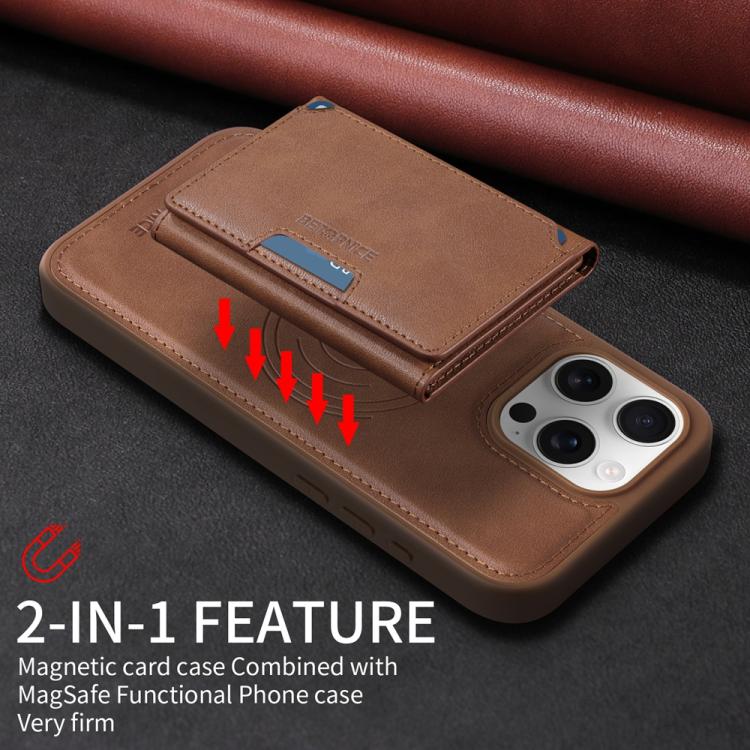 For iPhone 16 Pro Max BETOPNICE Horizontal Flip Detachable MagSafe Wallet Phone Case