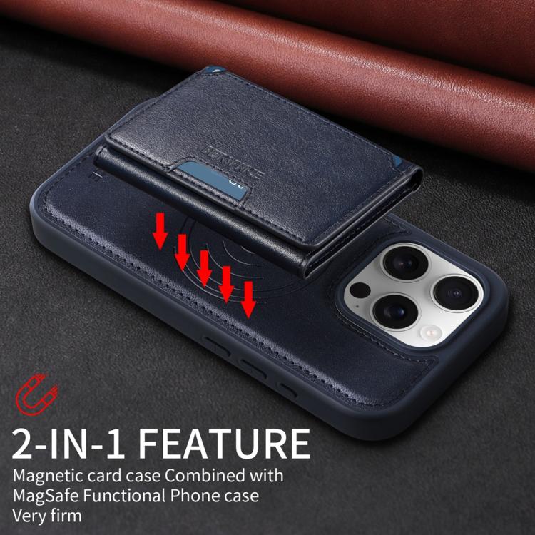 For iPhone 16 Pro BETOPNICE Horizontal Flip Detachable MagSafe Wallet Phone Case