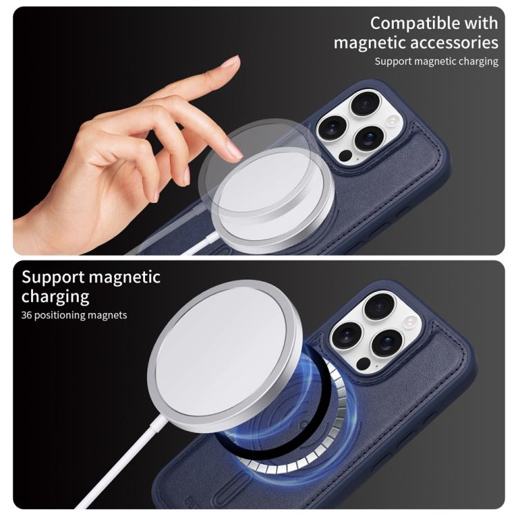 For iPhone 16 Pro BETOPNICE Horizontal Flip Detachable MagSafe Wallet Phone Case