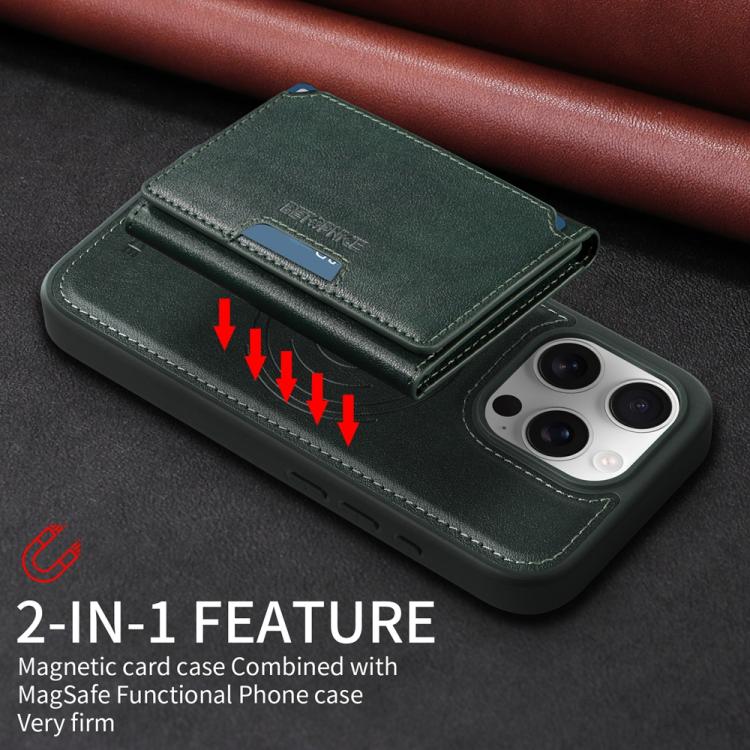 For iPhone 16 Pro BETOPNICE Horizontal Flip Detachable MagSafe Wallet Phone Case