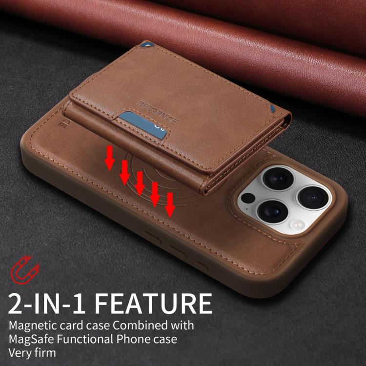 For iPhone 16 Pro BETOPNICE Horizontal Flip Detachable MagSafe Wallet Phone Case