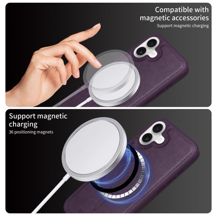 For iPhone 16 Plus BETOPNICE Horizontal Flip Detachable MagSafe Wallet Phone Case