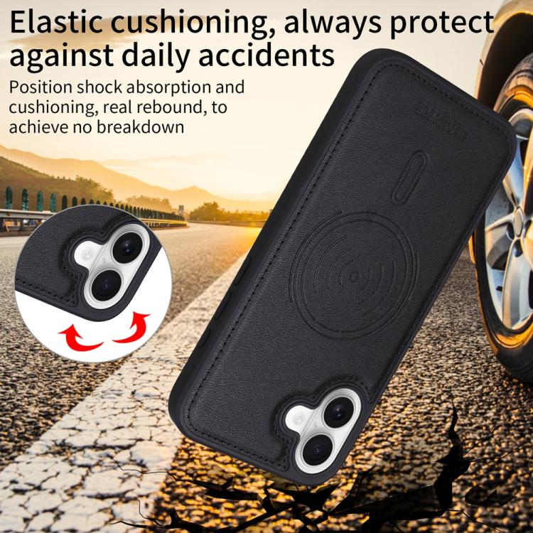 For iPhone 16 Plus BETOPNICE Horizontal Flip Detachable MagSafe Wallet Phone Case