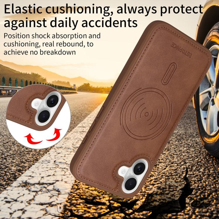 For iPhone 16 Plus BETOPNICE Horizontal Flip Detachable MagSafe Wallet Phone Case
