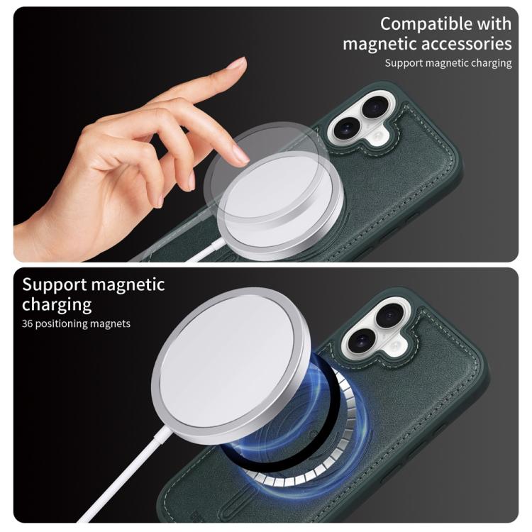 For iPhone 16 BETOPNICE Horizontal Flip Detachable MagSafe Wallet Phone Case