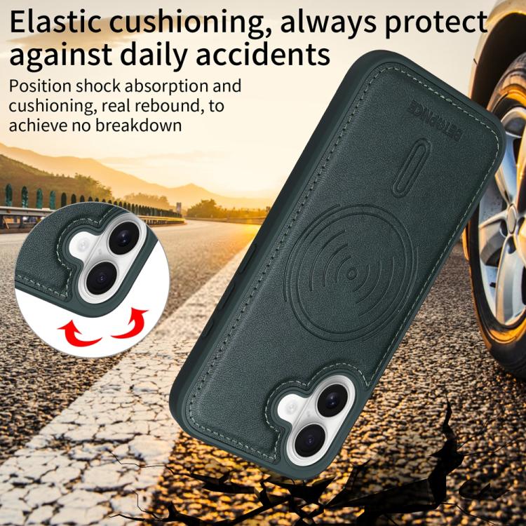 For iPhone 16 BETOPNICE Horizontal Flip Detachable MagSafe Wallet Phone Case