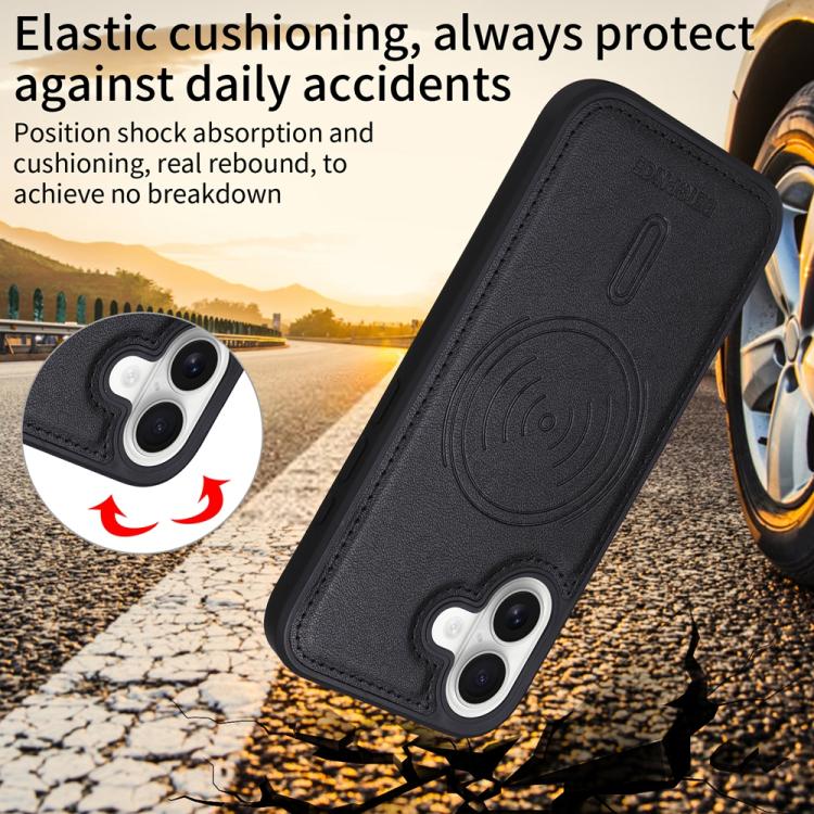 For iPhone 16 BETOPNICE Horizontal Flip Detachable MagSafe Wallet Phone Case