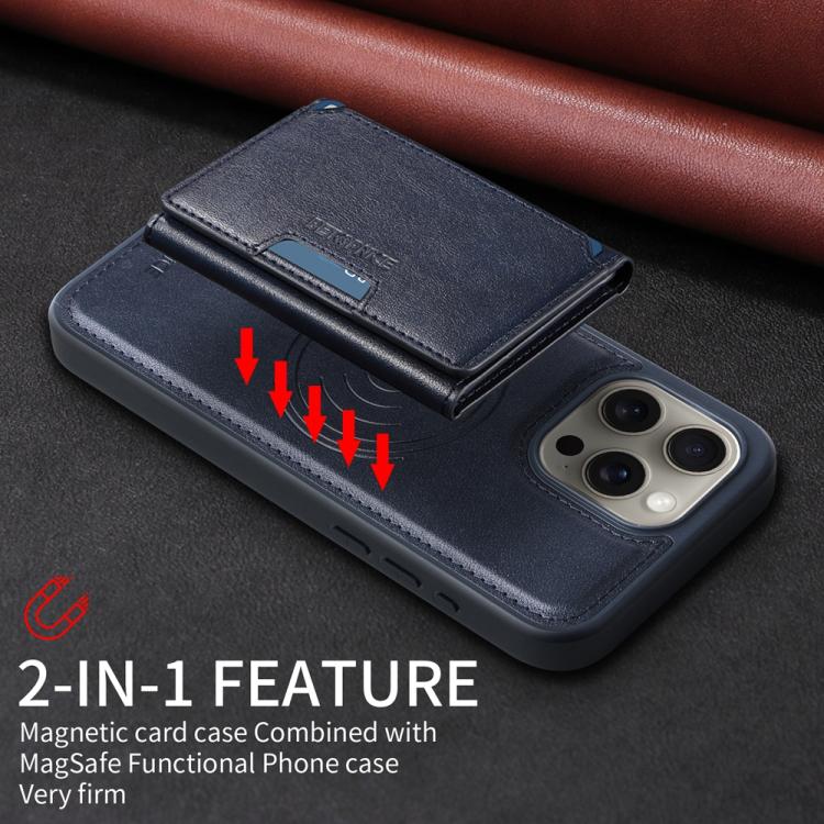 For iPhone 15 Pro Max BETOPNICE Horizontal Flip Detachable MagSafe Wallet Phone Case