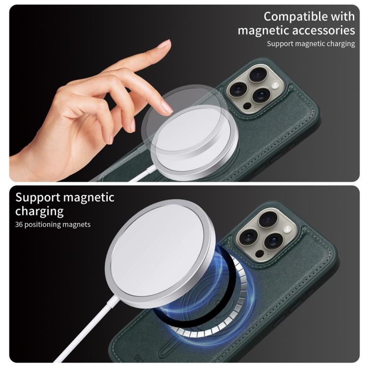 For iPhone 15 Pro Max BETOPNICE Horizontal Flip Detachable MagSafe Wallet Phone Case