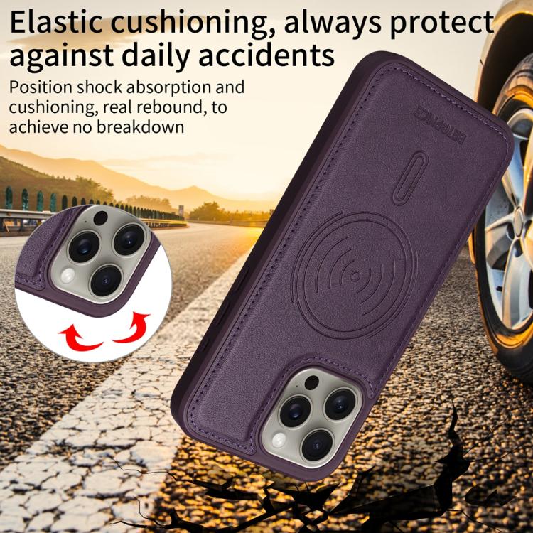 For iPhone 15 Pro Max BETOPNICE Horizontal Flip Detachable MagSafe Wallet Phone Case