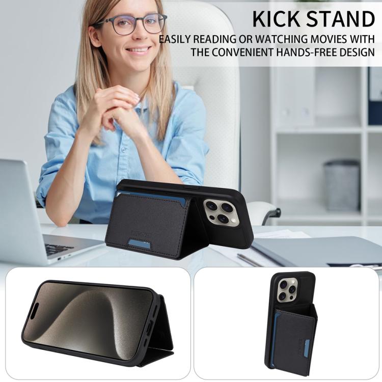 For iPhone 15 Pro Max BETOPNICE Horizontal Flip Detachable MagSafe Wallet Phone Case