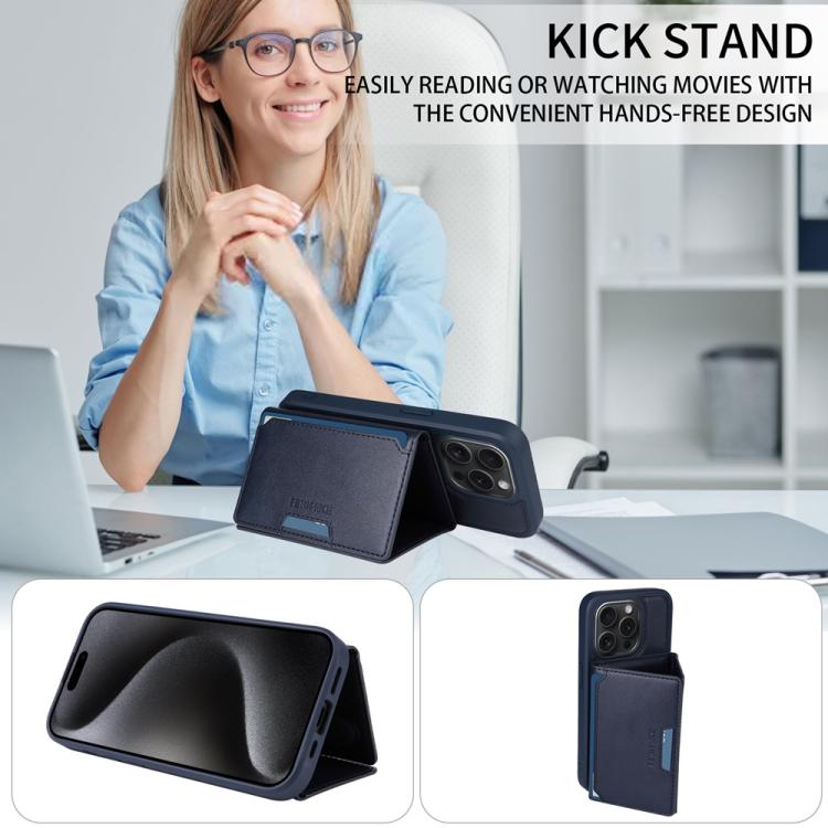 For iPhone 15 Pro BETOPNICE Horizontal Flip Detachable MagSafe Wallet Phone Case