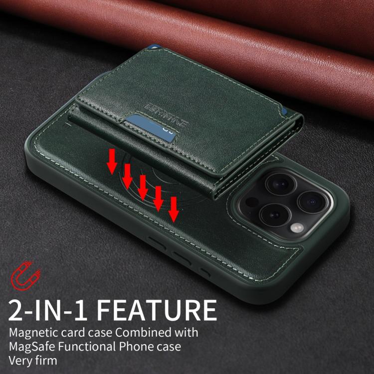 For iPhone 15 Pro BETOPNICE Horizontal Flip Detachable MagSafe Wallet Phone Case